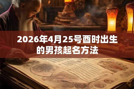 2026年4月25号酉时出生的男孩起名方法