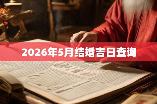 2026年5月结婚吉日查询