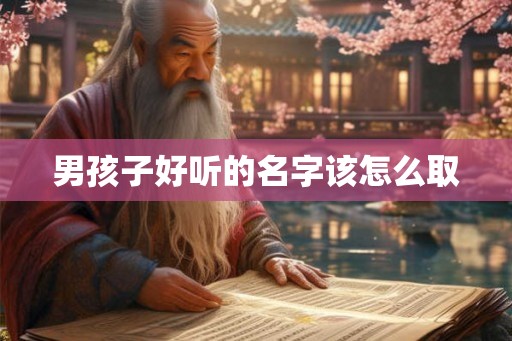 男孩子好听的名字该怎么取