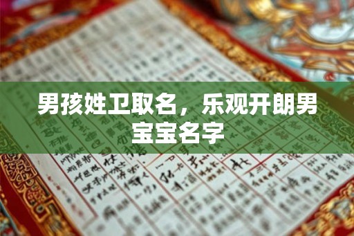 男孩姓卫取名，乐观开朗男宝宝名字