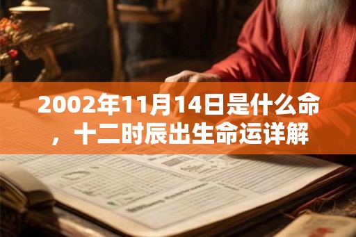 2002年11月14日是什么命，十二时辰出生命运详解