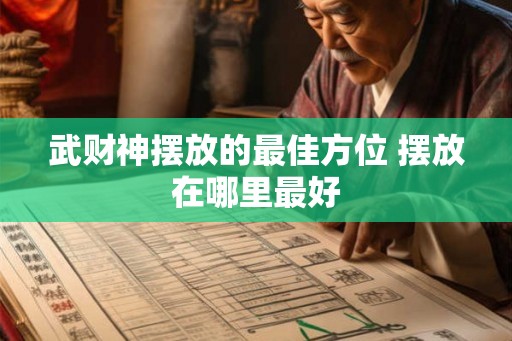武财神摆放的最佳方位 摆放在哪里最好