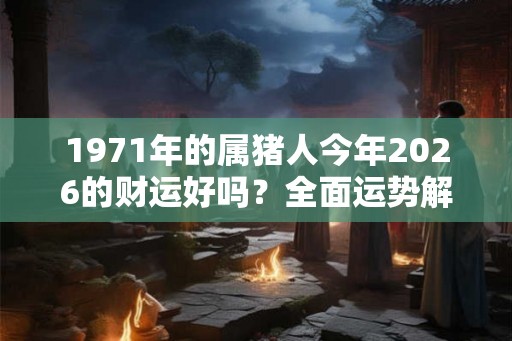1971年的属猪人今年2026的财运好吗？全面运势解析
