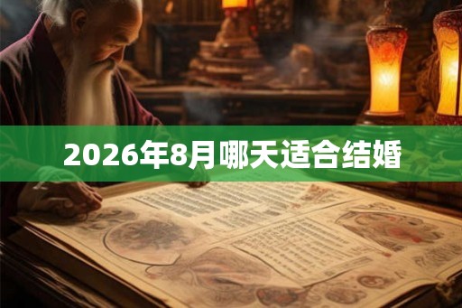 2026年8月哪天适合结婚
