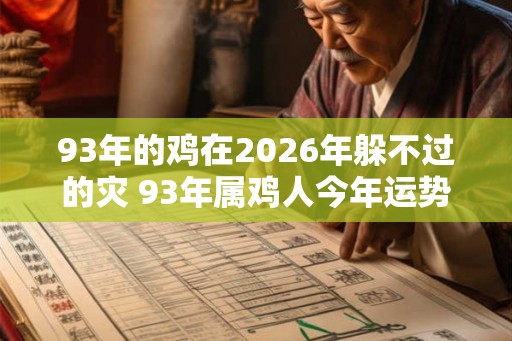 93年的鸡在2026年躲不过的灾 93年属鸡人今年运势好吗
