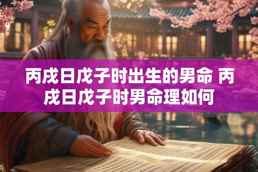 丙戌日戊子时出生的男命 丙戌日戊子时男命理如何 丙戌日戊子时出生的男命 丙戌日戊子时男命理如何