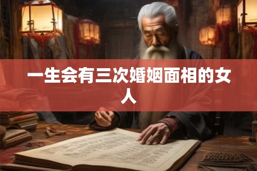 一生会有三次婚姻面相的女人