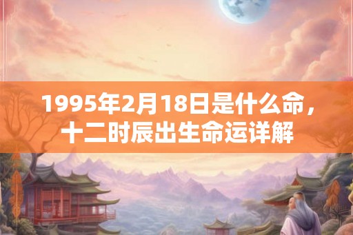 1995年2月18日是什么命，十二时辰出生命运详解