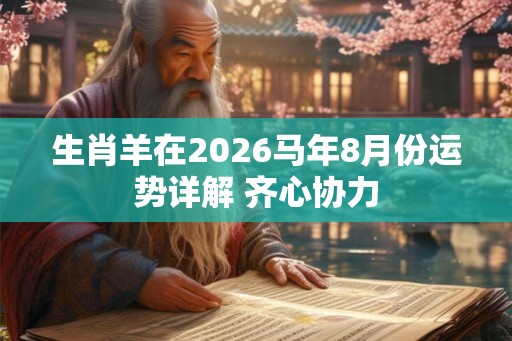生肖羊在2026马年8月份运势详解 齐心协力