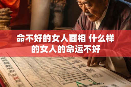 命不好的女人面相 什么样的女人的命运不好