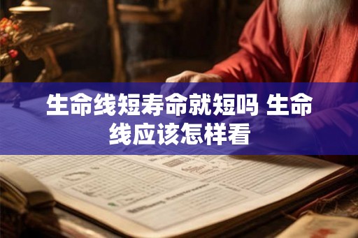 生命线短寿命就短吗 生命线应该怎样看
