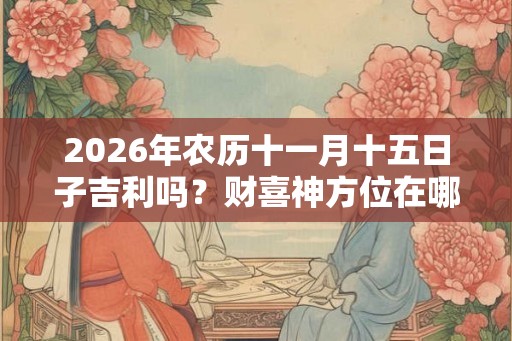 2026年农历十一月十五日子吉利吗？财喜神方位在哪？