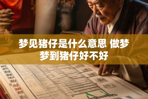 梦见猪仔是什么意思 做梦梦到猪仔好不好