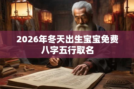 2026年冬天出生宝宝免费八字五行取名