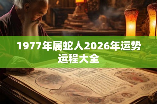 1977年属蛇人2026年运势运程大全