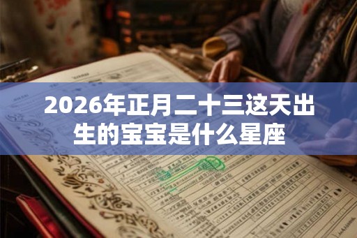 2026年正月二十三这天出生的宝宝是什么星座 2026年正月二十三这天出生的宝宝是什么星座