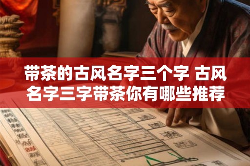 带茶的古风名字三个字 古风名字三字带茶你有哪些推荐