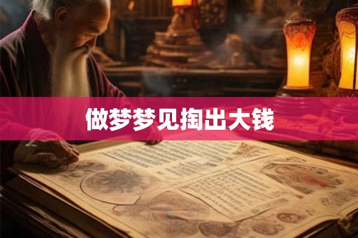 做梦梦见掏出大钱