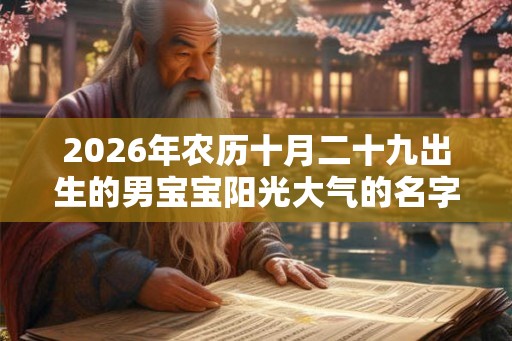 2026年农历十月二十九出生的男宝宝阳光大气的名字