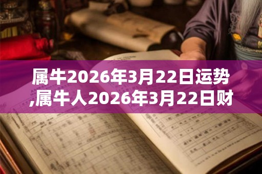属牛2026年3月22日运势,属牛人2026年3月22日财运,生肖牛2026年3月22日运势