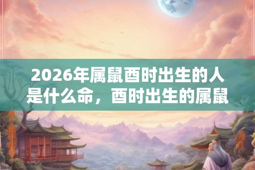 2026年属鼠酉时出生的人是什么命，酉时出生的属鼠人命运好吗？