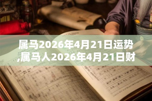 属马2026年4月21日运势,属马人2026年4月21日财运,生肖马2026年4月21日运势