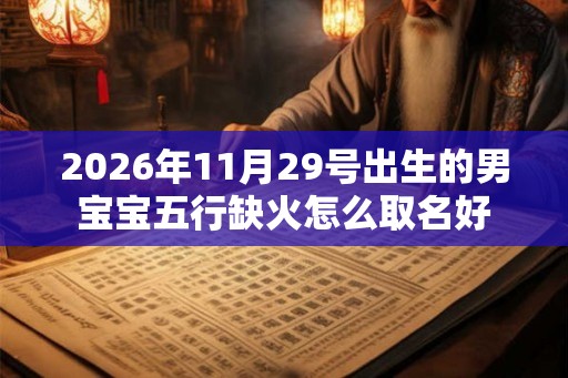 2026年11月29号出生的男宝宝五行缺火怎么取名好
