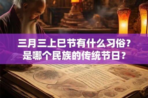 三月三上巳节有什么习俗？是哪个民族的传统节日？