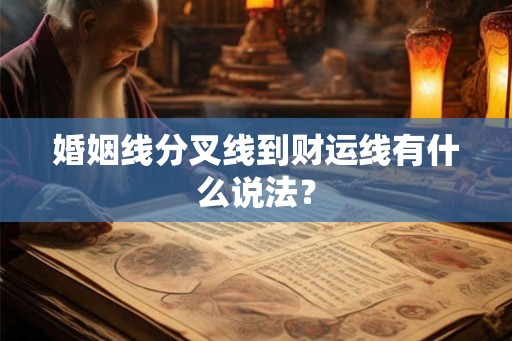 婚姻线分叉线到财运线有什么说法？