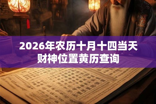 2026年农历十月十四当天财神位置黄历查询 2026年农历十月十四当天财神位置黄历查询