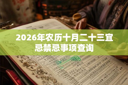 2026年农历十月二十三宜忌禁忌事项查询