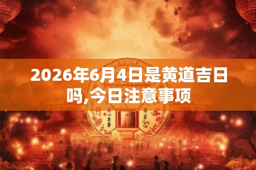 2026年6月4日是黄道吉日吗,今日注意事项