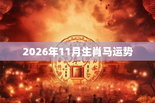 2026年11月生肖马运势