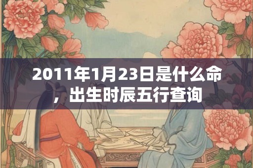 2011年1月23日是什么命，出生时辰五行查询