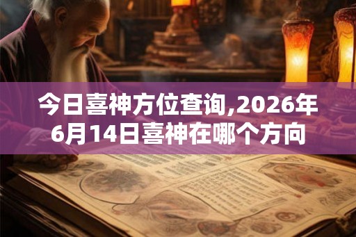 今日喜神方位查询,2026年6月14日喜神在哪个方向
