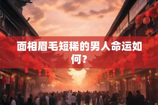 面相眉毛短稀的男人命运如何? 面相眉毛短稀的男人命运如何?