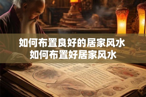 如何布置良好的居家风水 如何布置好居家风水