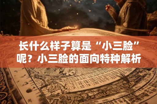 长什么样子算是“小三脸”呢？小三脸的面向特种解析！