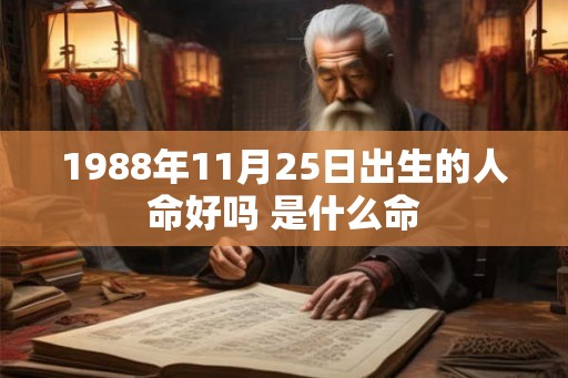 1988年11月25日出生的人命好吗 是什么命 1988年11月25日出生的人命好吗 是什么命