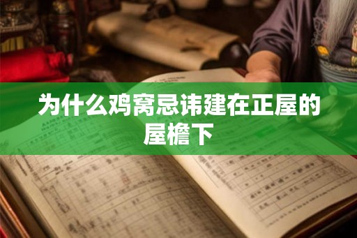 为什么鸡窝忌讳建在正屋的屋檐下