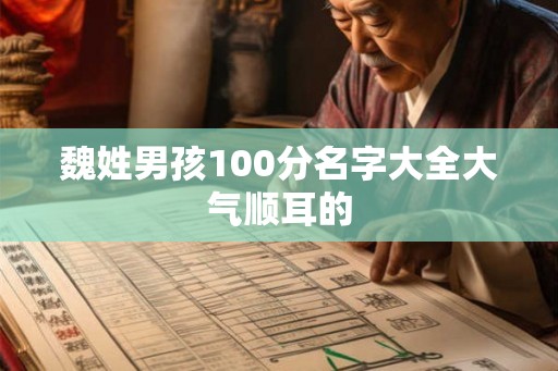 魏姓男孩100分名字大全大气顺耳的