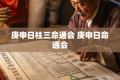 庚申日柱三命通会 庚申日命通会