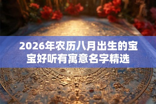 2026年农历八月出生的宝宝好听有寓意名字精选