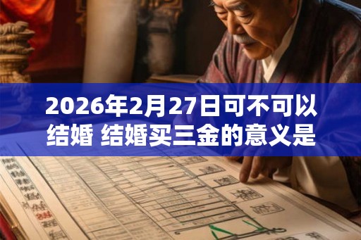 2026年2月27日可不可以结婚 结婚买三金的意义是什么