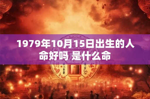 1979年10月15日出生的人命好吗 是什么命
