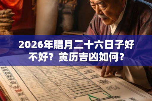 2026年腊月二十六日子好不好？黄历吉凶如何？