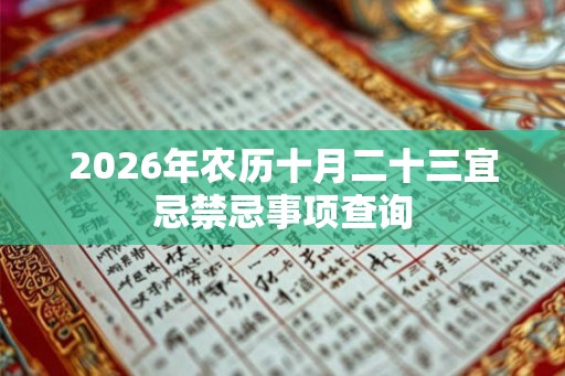 2026年农历十月二十三宜忌禁忌事项查询