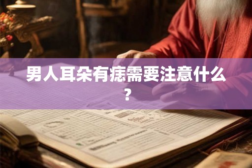 男人耳朵有痣需要注意什么？