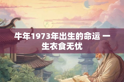 牛年1973年出生的命运 一生衣食无忧