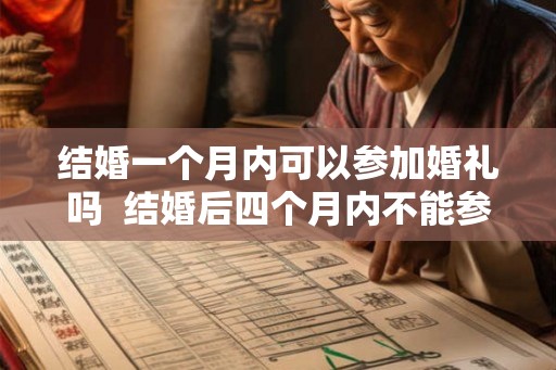 结婚一个月内可以参加婚礼吗  结婚后四个月内不能参加婚礼